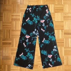 Banana Republic Black and Green Wide Leg Pants